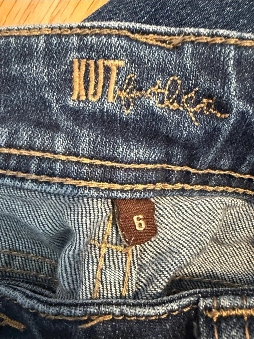 Kut from the Kloth Medium Blue Cropped Rolled Hem Jeans - Picture 7 of 10